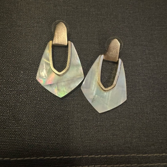 Firey mother of pearl earrings, discontinued Kendra Scott. - Picture 1 of 2